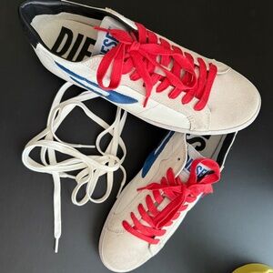 Diesel Sneakers with Red and Blue Accents